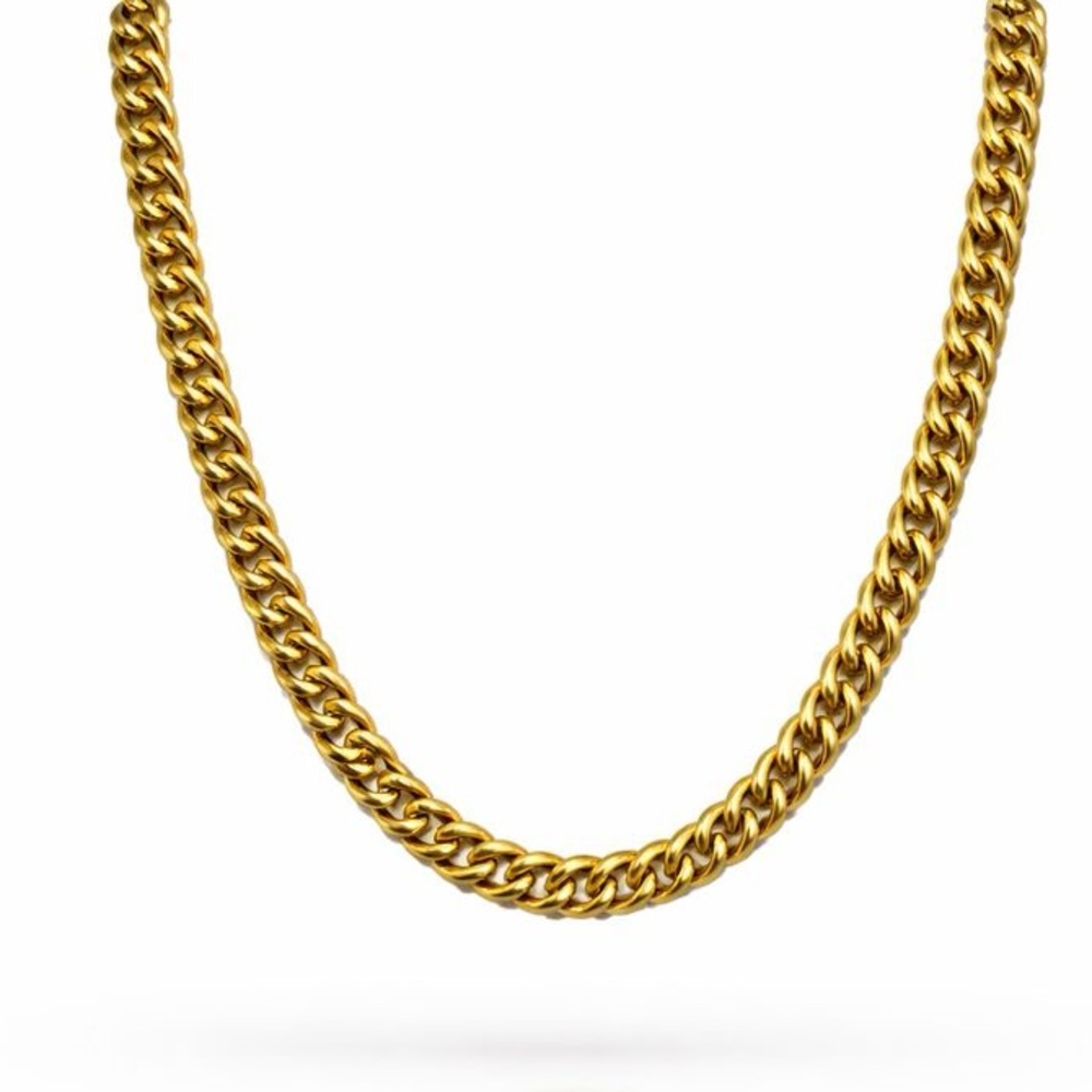 4mm | Gold | Cuban Link Chain w/ Tennis Clasp